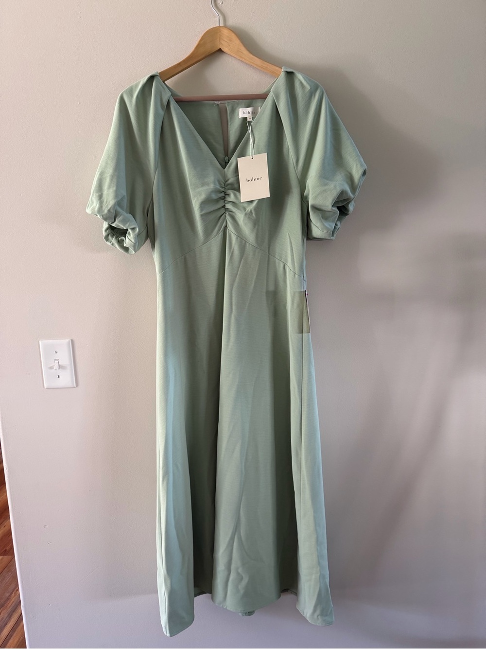 NWT bohme Maeve Midi Dress in Mint lined modest Size medium - Picture 4 of 14